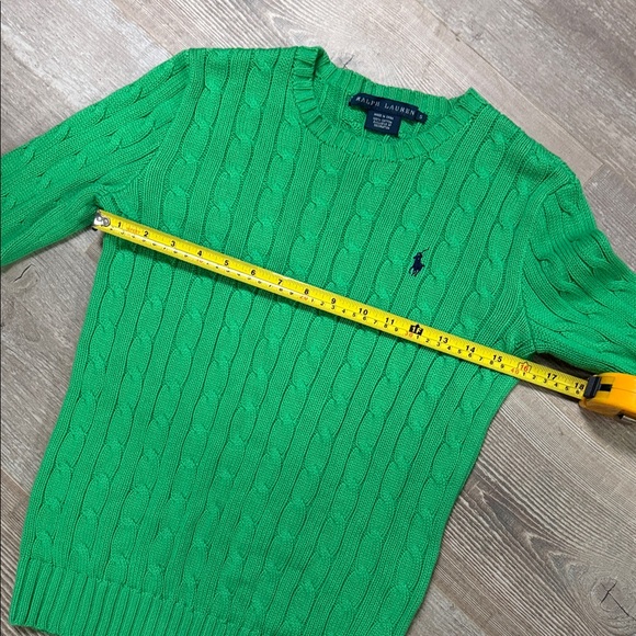 Women’s Polo Ralph Lauren Green Cotton Cable-knit Sweater - Picture 7 of 7